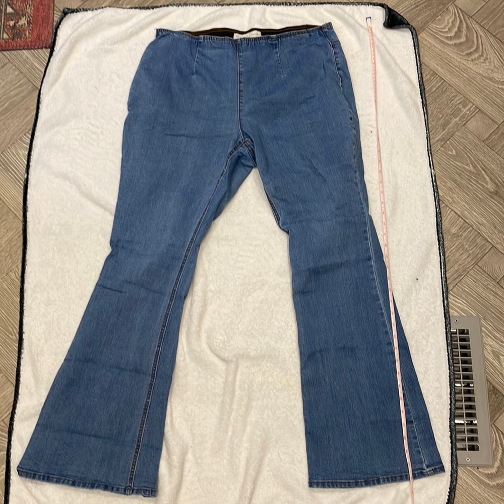 Stretchy, bellbottoms, jeans size 16